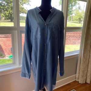 Denim shirt dress